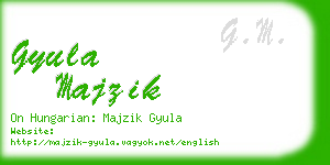 gyula majzik business card